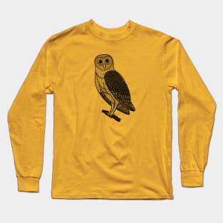Barn Owl - detailed bird ink art Long Sleeve T-Shirt